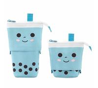 Crayon Stylo Toile Tissu Corée Papeterie Fournitures Scolaires Organisateur Transformateur Debout X1o1 Enfant Cadeau Règle Bo, bleu, Milk Tea