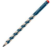 Crayon triangulaire ergonomique pour droitiers - STABILO EASYgraph en pétrole - pack de 12 - dureté 2B