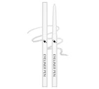 Crayon Yeux Blanc Pailleté, Super Doux et Lisse Glitter Gel Eyeliner Pencil, Waterproof and Durable, Très Pigmenté Eye Liner Couleur avec Effet Paillette Métallique, Maquillage Femme les Yeux Noël-01