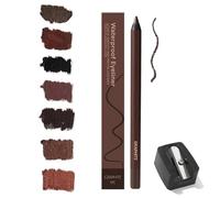Crayon Yeux Taille Waterproof 24h, Crayon Chocolat et Prune for Femmes D'âge Mûr, Crayons À Paupières Taille-crayon 2025, Sans Bavures, Sans Décoloration, Facile À Colorer(Graphite)