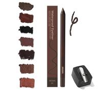 Crayon Yeux Taille Waterproof 24h, Crayon Chocolat et Prune for Femmes D'âge Mûr, Crayons À Paupières Taille-crayon 2025, Sans Bavures, Sans Décoloration, Facile À Colorer(marron)