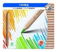 Lyra Germany – Color Giants – Lot de 18 crayons de couleur hexagonaux mine 6,3 mm