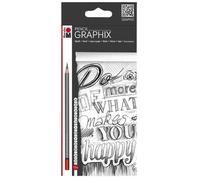 Marabu Crayons à dessin GRAPHIX – Étui 12 crayons graduation assortie