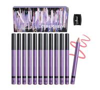 Crayons à Fard à Paupières pour Femmes | 12 Couleurs à Tenue Longue Crayons Nacrés,Ensemble De À Paupières - Pour Femmes Adolescentes Lèvres Joues Sourcils Spectacle Fêtes