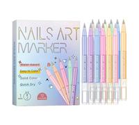 Crayons à ongles | 12 couleurs outil de manucure à séchage rapide | 0,5 mm imperméable gel vernis à ongles marqueur - pour les femmes pour peindre, gribouiller, dessiner et concevoir des ongles pour