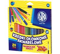 Crayons aquarellables 24 couleurs Astra