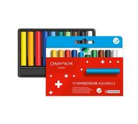 Crayons aquarellables Swisscolor 10 couleurs Caran Dashe