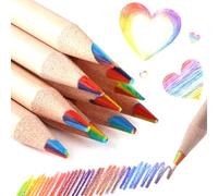 Crayons arc-en-ciel pour enfants et adultes, 10 pièces Crayons arc-en-ciel Crayons de couleur Crayons pour l'art, le dessin, pour Art, Peinture, Coloriage, Dessin, École