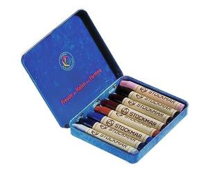 Crayons bâton de cire Stockmar® 8 couleurs complémentaires boîte mét