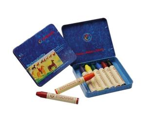 Crayons bâton de cire Stockmar® 8 couleurs standard boîte métal - Cra