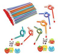Crayons Bendable,60pcs Crayon Flexible,Crayons Souples Magic,Crayon Souple Flexible, Pliable Rigolos Coloré Cadeau,pour Récompenses de Classe
