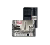 Crayons - Carrés pierre noire - Dessin - Beaux-arts - Conté à Paris - 15 pièces