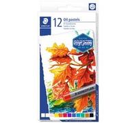 Crayons cire staedtler 2420 edition design journey pastel a l huile coloris assortis etui de 12