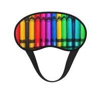 Crayons colorés C'est un masque pour les yeux à bord noir. Le masque doux pour les yeux peut améliorer la qualité du sommeil et est adapté pour l'intérieur, l'extérieur et les voyages.