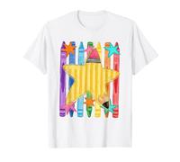 Crayons colorés Crayon étoiles pour la rentrée Scolaire T-Shirt