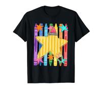 Crayons colorés Crayon étoiles pour la rentrée Scolaire T-Shirt Graphique avec Valeur