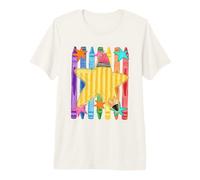 Crayons colorés Crayon étoiles pour la rentrée Scolaire T-Shirt Haut de Gamme