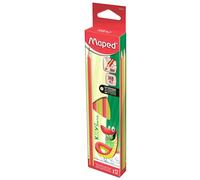 Maped - Crayons d’apprentissage surface anti-dérapante pack X12 - Crayons texturés motifs serpent - crayons extrudés embout coupé