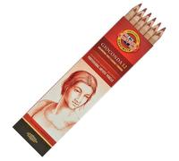 Crayons d'argile - KOH-I-NOOR - Gioconda Sanguine - 12 pièces - Rouge - 4 2 mm de diamètre