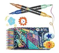 Crayons d'art double face avec pointes pinceau souples, marqueurs aquarelle pour projets de peinture créatifs et artisanat fait à la main, dessin