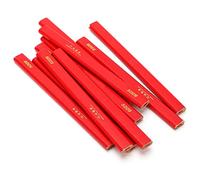 Crayons de Charpentier à Noyau Rouge, 10 Pièces, Crayons de Construction Octogonaux, Mines en Bois, Outil de Marquage pour Parquet, 170mm