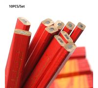 Crayons De Charpentier Au Plomb Noir Avec Marqueur D'échelle,Dessin,Bleu,Rouge,Bricolage,Calcul,Travail,École,Bureau,10 Pièces,Ensemble #A