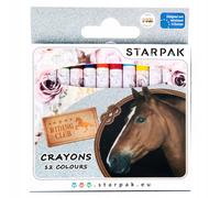 Crayons de cire 12 couleurs Chevaux