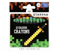 Crayons de cire 12 couleurs Pixel Game STARPAK 484792