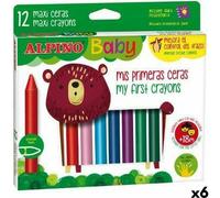 Crayons de cire colorés Alpino Baby Coloré 12 pièces (6 pièces)