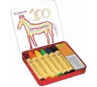 Crayons de cire en étui - Edition Arc-en-ciel 8 couleurs