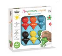 Crayons de cire ergonomiques pour enfants - CréaLign' - Mixte - A partir de 12 mois - Lavables à l'eau