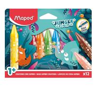 12 Crayon cire Maxi Jungle Fever Rouge