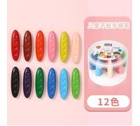 Crayons de Cire pour Enfants 12 Couleurs, Craies en Cire Bébé, Mes Premiers Crayons Faciles à Tenir Non Toxiques, CRAYON DE COULEUR