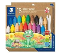 Crayons de cire - STAEDTLER - Noris Junior - Lot de 18 - Épais - Hexagonal - 3 ans et plus