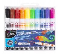 Crayons de coloriage avec tampons magiques - Lot de 10 couleurs étonnantes de Kidea pour le développement créatif des enfants !