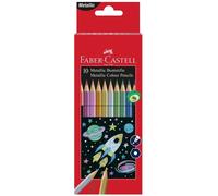 Crayons De Couleur - 10 Teintes Métallisées - Coloriage - Enfant - Faber-Castell