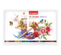 Crayons de couleur - 36 teintes - Mine épaisse - Boîte métal - Bruynzeel