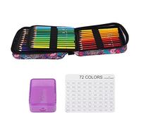 Crayons de couleur, 72 couleurs Macaron, ensemble de crayons à base d'huile pour graffitis, outils de peinture artistique avec boîte de rangement de 8,9 x 6,3 x 3 pouces