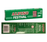Crayons de couleur Alpino Festival 12 Pièces Rouge