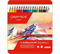 Crayons de couleur - Aquarellable - Caran d'Ache - Supracolor - Boîte 18 couleur