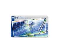Staedtler Karat 125 M60 Crayons De Couleur Aquarellables Boîte Métal De 60 Pièces