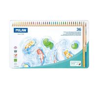 Crayons de couleur - Aquarelle - Mine épaisse - Pinceau inclus - 36 couleurs - M