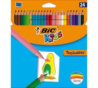 Crayons de couleur BIC KIDS Tropicolors étui carton de 24 pièces