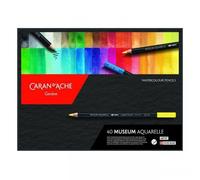Crayons de couleur - CARAN D'ACHE - Museum Aquarelle - Coffret de 40 - Qualité extra-fine - 100% aquarellable