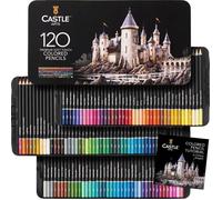 Crayons de Couleur - Castle Art Supplies - Set de 120 - Mines Tendres - Multicolore - Professionnels