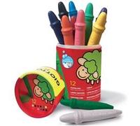 Giottos Crayons de couleur Bebè – Cire – Dès 2 ans – Pot 12 couleurs