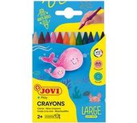 Jovi – Crayons de couleur Grands Easy Grip – Étui de 12, haute performance, sans gluten