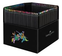 Faber-Castell Crayons de couleur 116411 Black Edition – Boîte 100, vibrants et résistants
