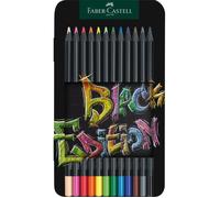 Crayons de couleur - Coloriage - Boîte métal de 12 crayons - Faber-Castell - Black édition