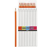 Crayons de couleur Colortime, L: 17 cm, mine: 3 mm, orange, base, 12pièces